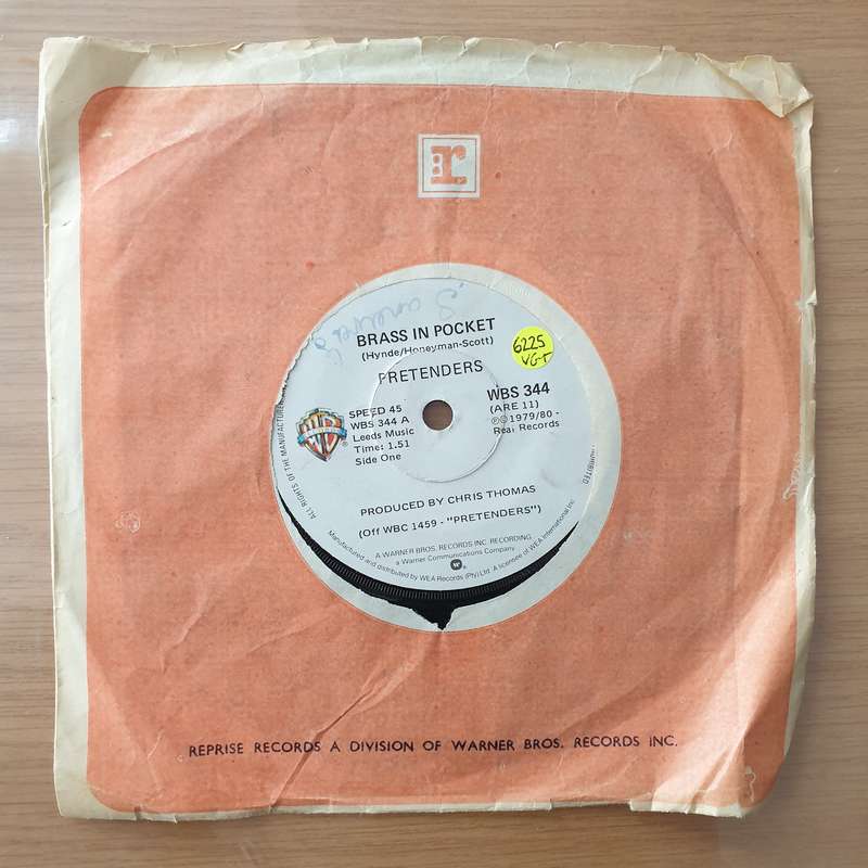 Pretenders  Brass In Pocket - Vinyl 7" Record - Very-Good+ Quality (VG+) (verygoodplus7)