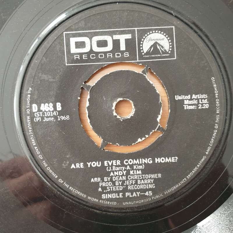 Andy Kim  How'd We Ever Get This Way? - Vinyl 7" Record - Very-Good+ Quality (VG+) (verygoodpl...