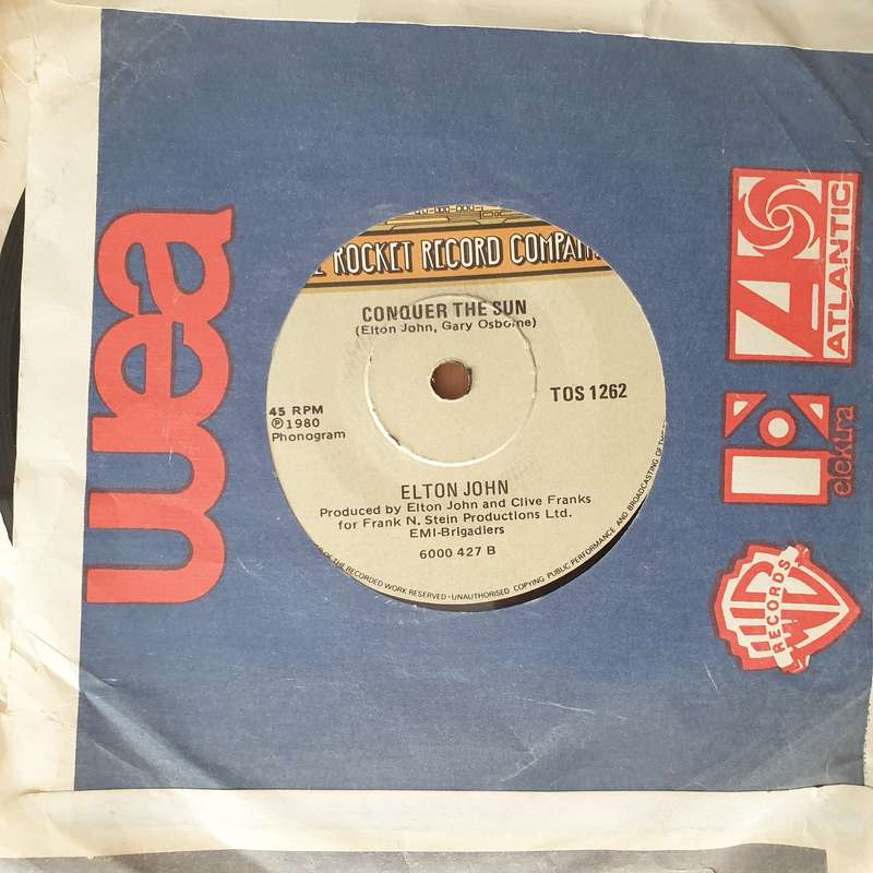 Elton John  Little Jeannie / Conquer The Sun - Vinyl 7" Record - Very-Good+ Quality (VG+) (ver...