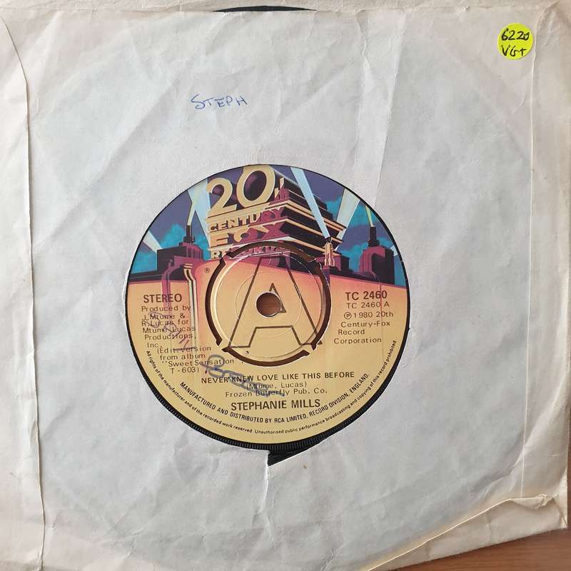 Stephanie Mills  Never Knew Love Like This Before - Vinyl 7" Record - Very-Good+ Quality (VG+)...