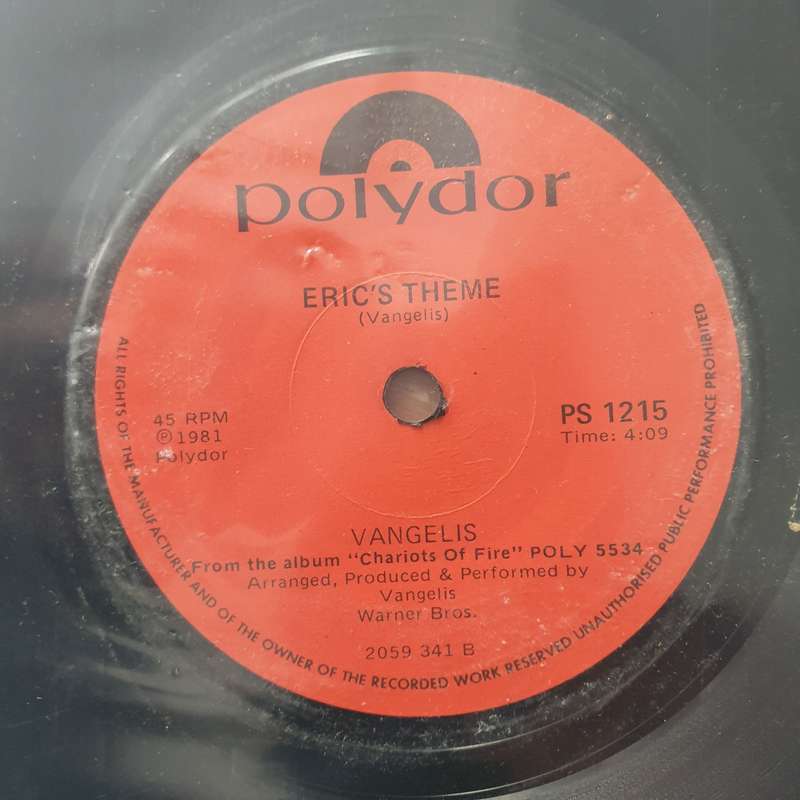 Vangelis  Chariots Of Fire (Titles) - Vinyl 7" Record - Very-Good+ Quality (VG+) (verygoodplus7)