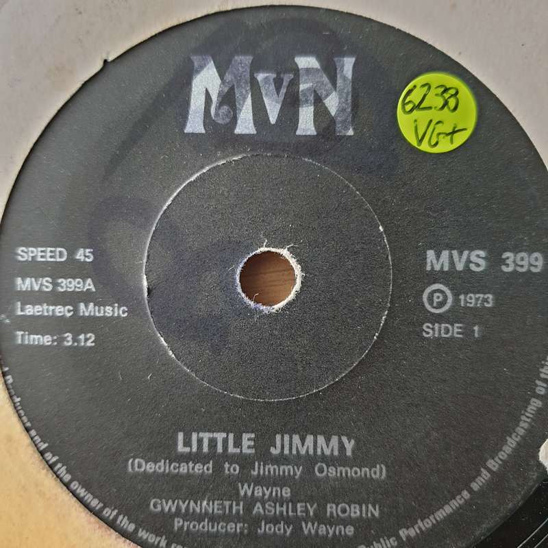 Gwynneth Ashley Robin  Little Jimmy - Vinyl 7" Record - Very-Good+ Quality (VG+) (verygoodplus7)