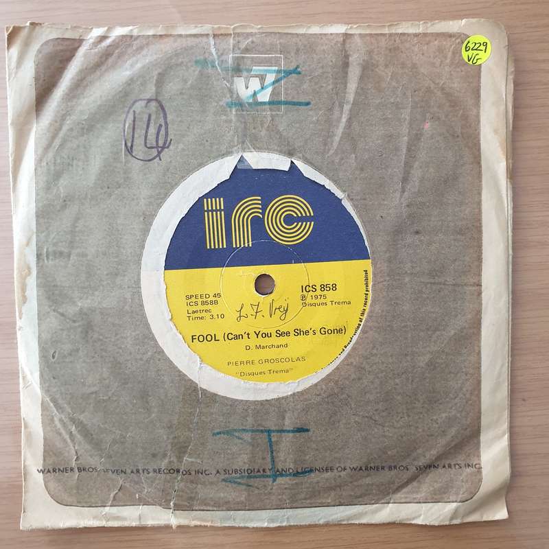 Pierre Groscolas  Lady Lay / Fool (Can't You See She's Gone) - Vinyl 7" Record - Very-Good Qua...