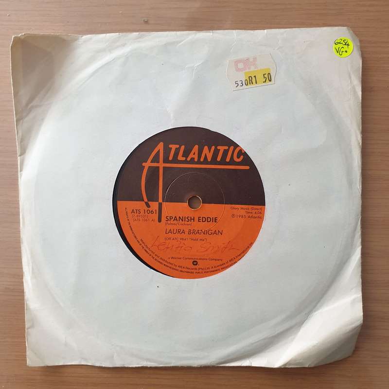 Laura Branigan  Spanish Eddie - Vinyl 7" Record - Very-Good+ Quality (VG+) (verygoodplus7)