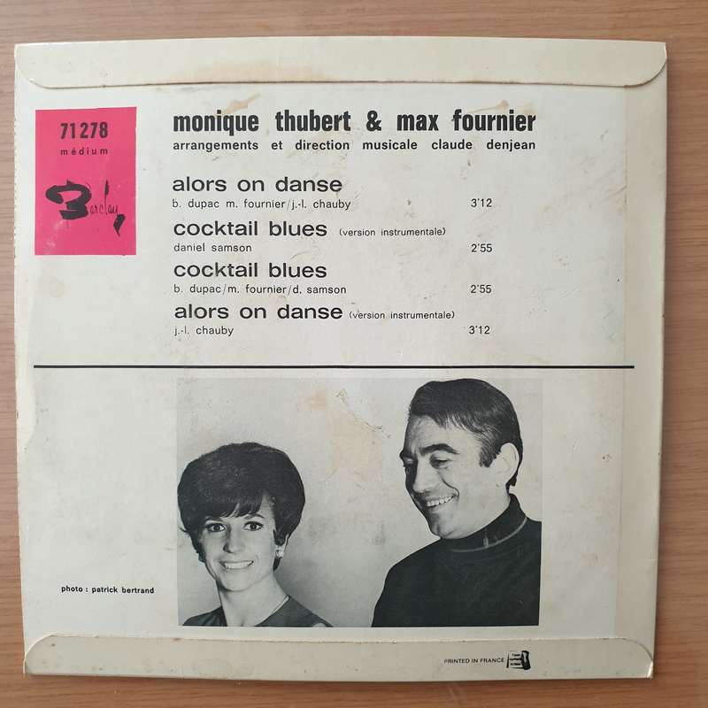 Monique Thubert & Max Fournier  Alors On Danse ? - Vinyl 7" Record - Very-Good+ Quality (VG+) ...