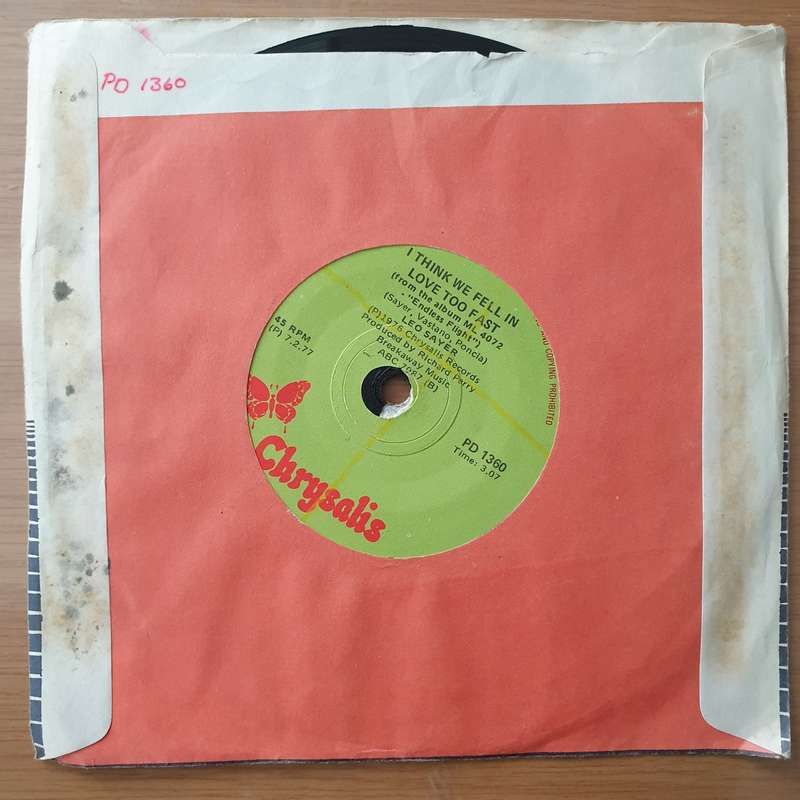 Leo Sayer  When I Need You - Vinyl 7" Record - Very-Good+ Quality (VG+) (verygoodplus7)