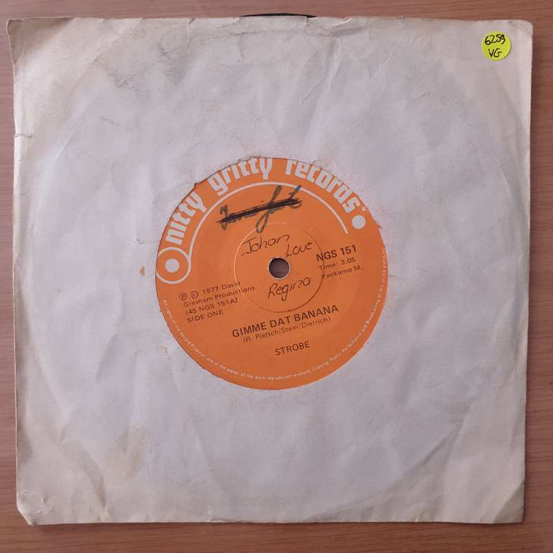 Strobe  Gimme Dat Banana / Funky Jungle - Vinyl 7" Record - Very-Good Quality (VG)  (verry7)
