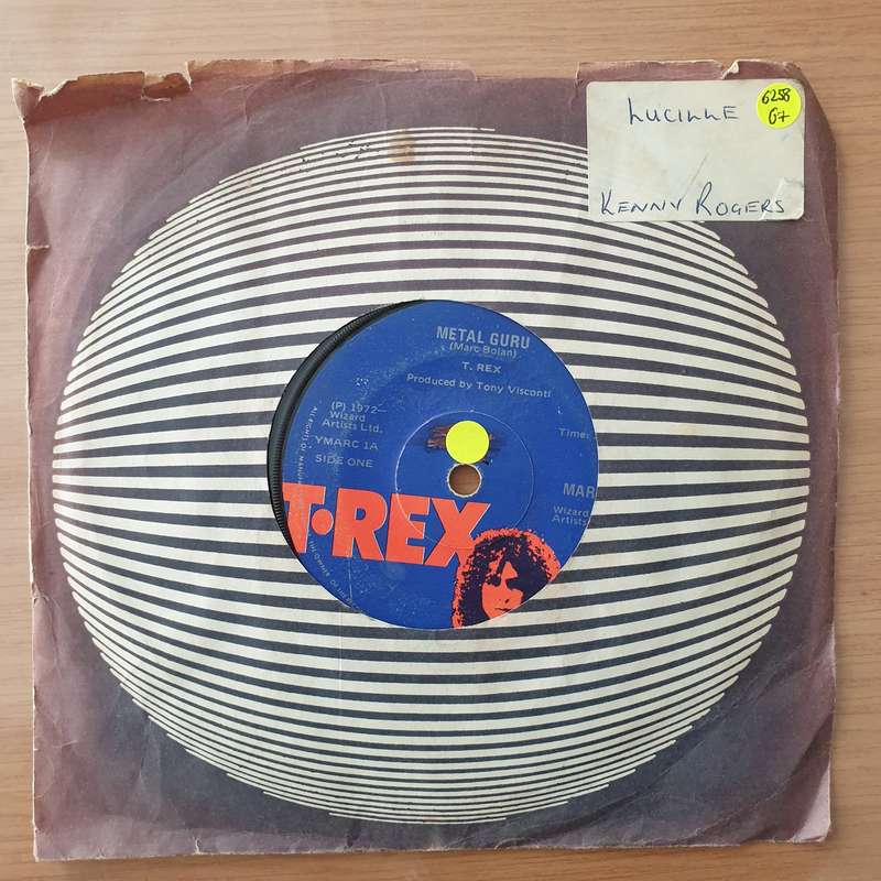 TRex  Metal Guru - Vinyl 7" Record - Good+ Quality (G+) (gplus)