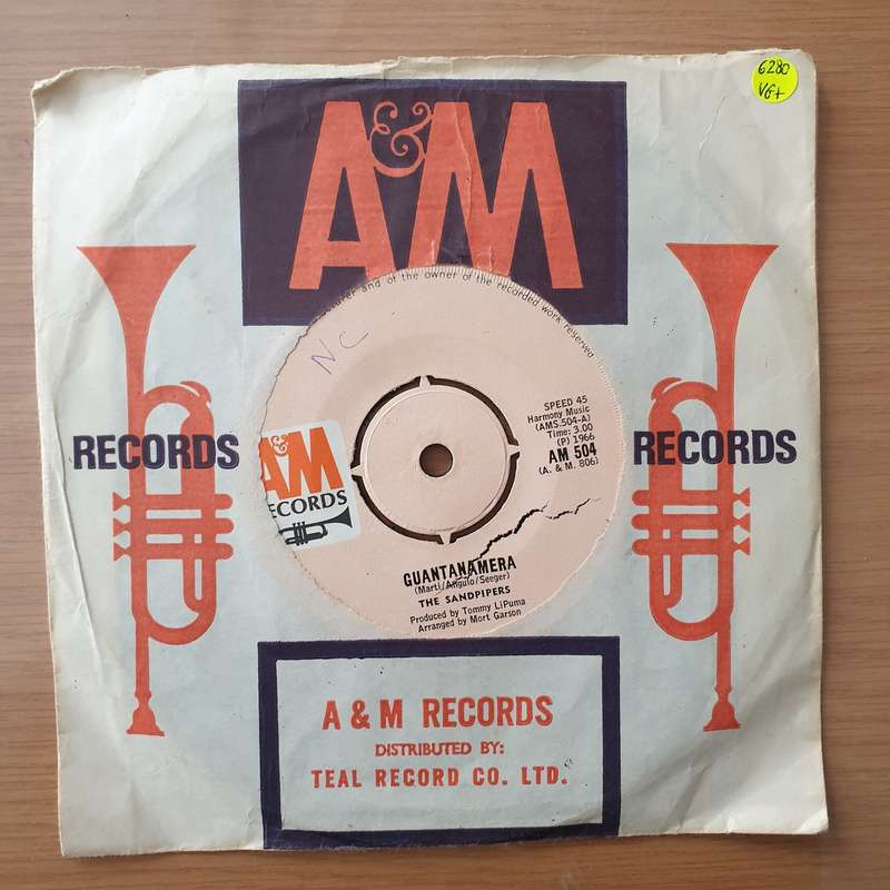 The Sandpipers  Guantanamera - Vinyl 7" Record - Very-Good+ Quality (VG+) (verygoodplus7)