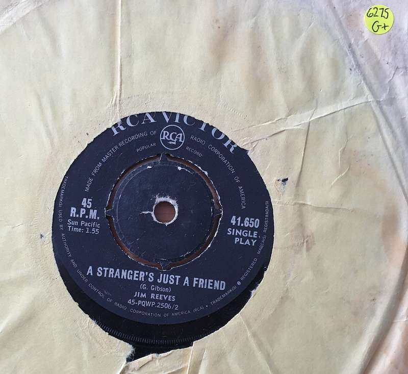 Jim Reeves  Before I Died / A Stranger's Just A Friend - Vinyl 7" Record - Good+ Quality (G+) ...