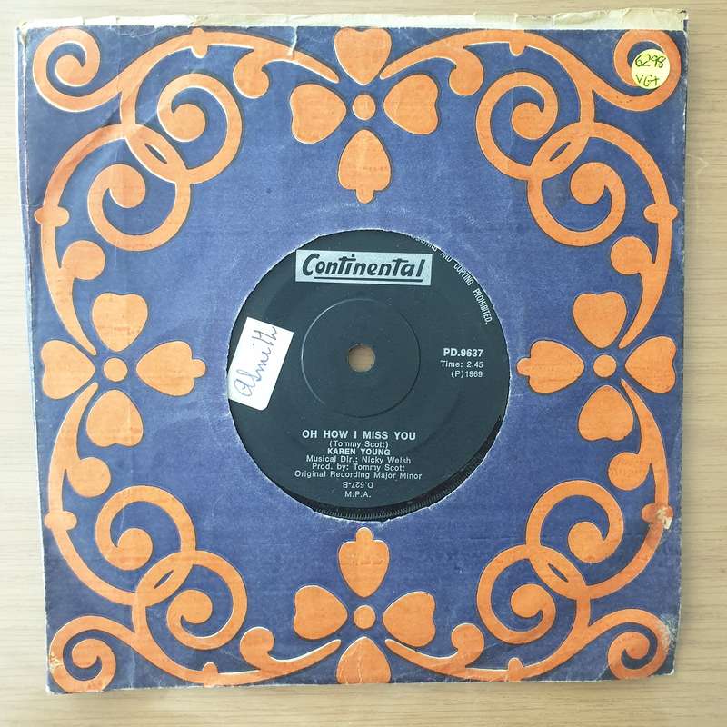 Karen Young  Nobody's Child - Vinyl 7" Record - Very-Good+ Quality (VG+) (verygoodplus7)