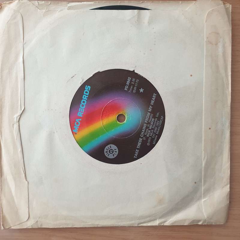 Rick Nelson  Take These Chains From My Heart - Vinyl 7" Record - Very-Good+ Quality (VG+) (ver...