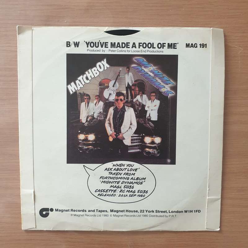 Matchbox  When You Ask About Love - Vinyl 7" Record - Very-Good+ Quality (VG+) (verygoodplus7)