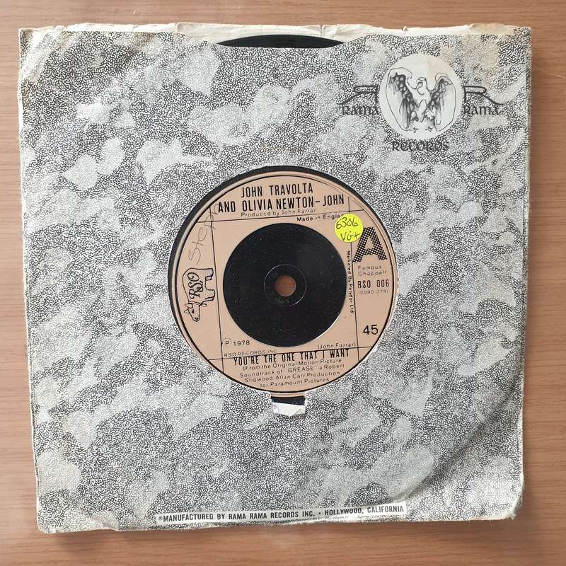 John Travolta And Olivia Newton-John  You're The One That I Want - Vinyl 7" Record - Very-Good...