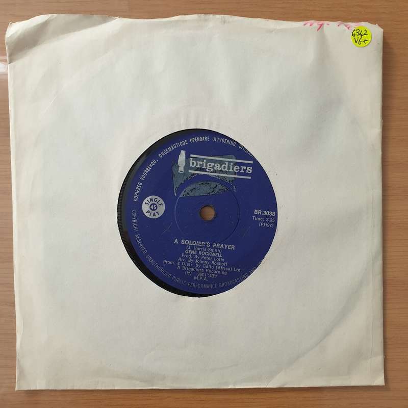 Gene Rockwell  A Soldier's Prayer / Forty Days - Vinyl 7" Record - Very-Good+ Quality (VG+) (v...
