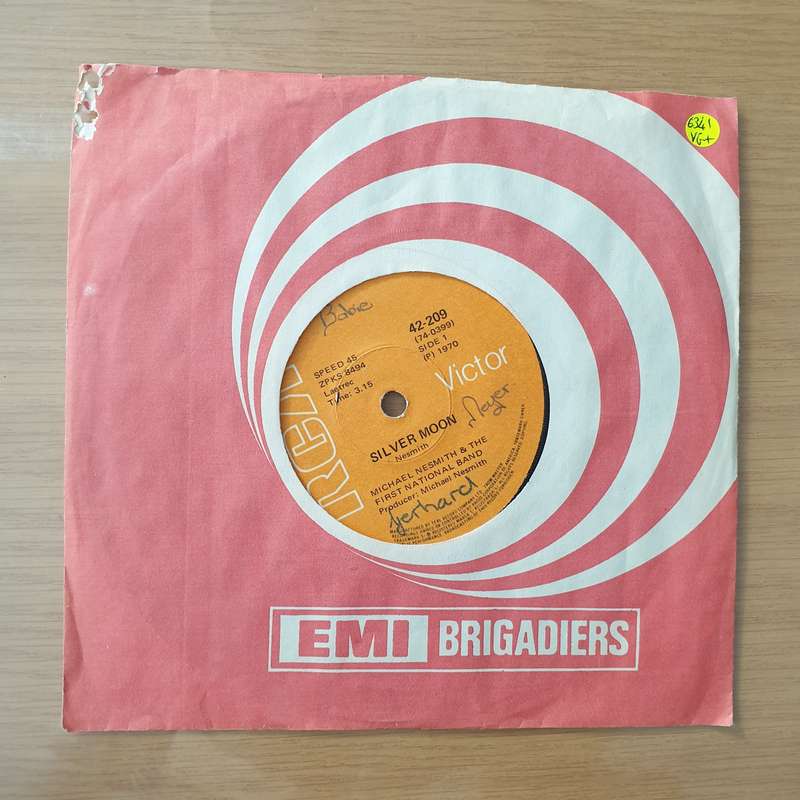 Michael Nesmith & The First National Band  Silver Moon - Vinyl 7" Record - Very-Good+ Quality ...