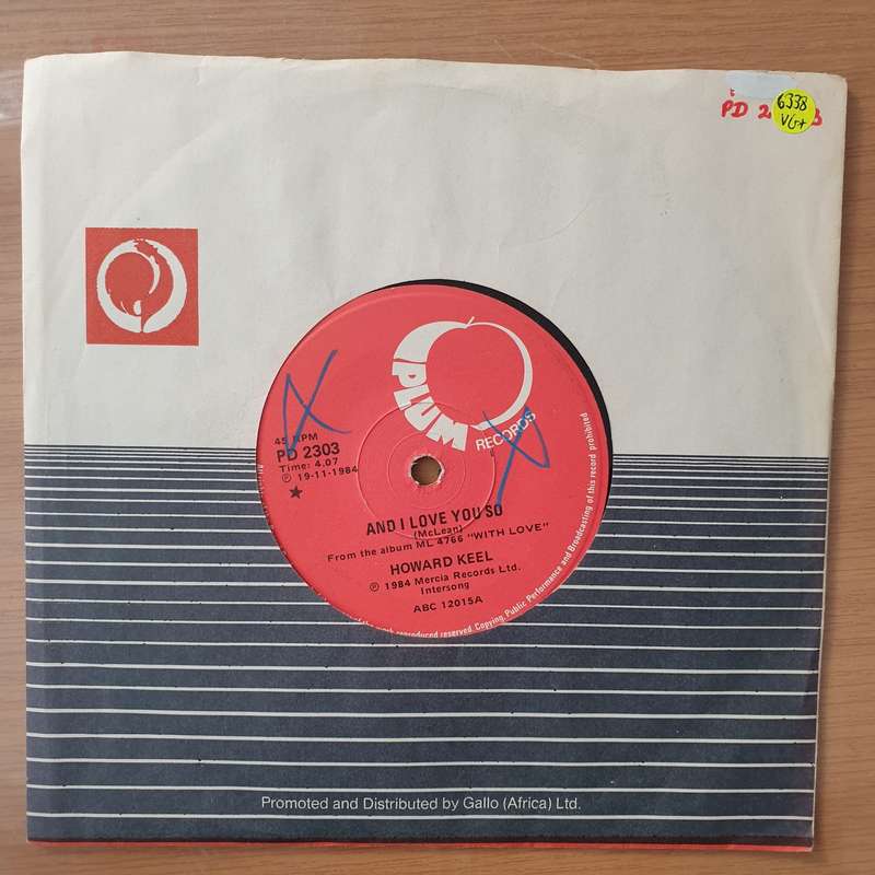 Howard Keel - And I Love You So - Vinyl 7" Record - Very-Good+ Quality (VG+) (verygoodplus7)
