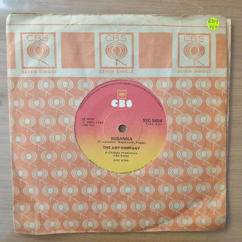 The Art Company  Susanna - Vinyl 7" Record - Very-Good+ Quality (VG+) (verygoodplus7)