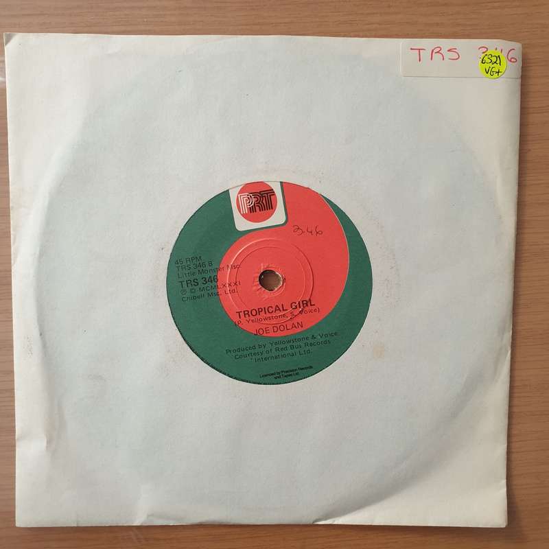 Joe Dolan  Only You - Vinyl 7" Record - Very-Good+ Quality (VG+) (verygoodplus7)