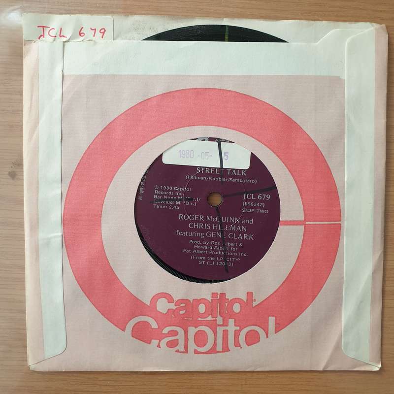 Roger McGuinn & Chris Hillman Featuring Gene Clark  One More Chance - Vinyl 7" Record - Very-G...