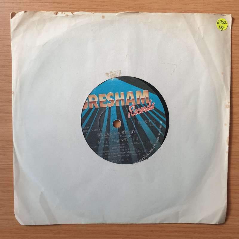 Matthew Wilder  Break My Stride - Vinyl 7" Record - Very-Good+ Quality (VG+) (verygoodplus7)
