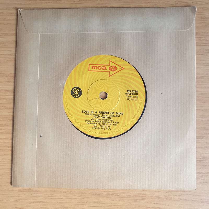 Tony Christie  (Is This The Way To) Amarillo - Vinyl 7" Record - Very-Good+ Quality (VG+) (ver...