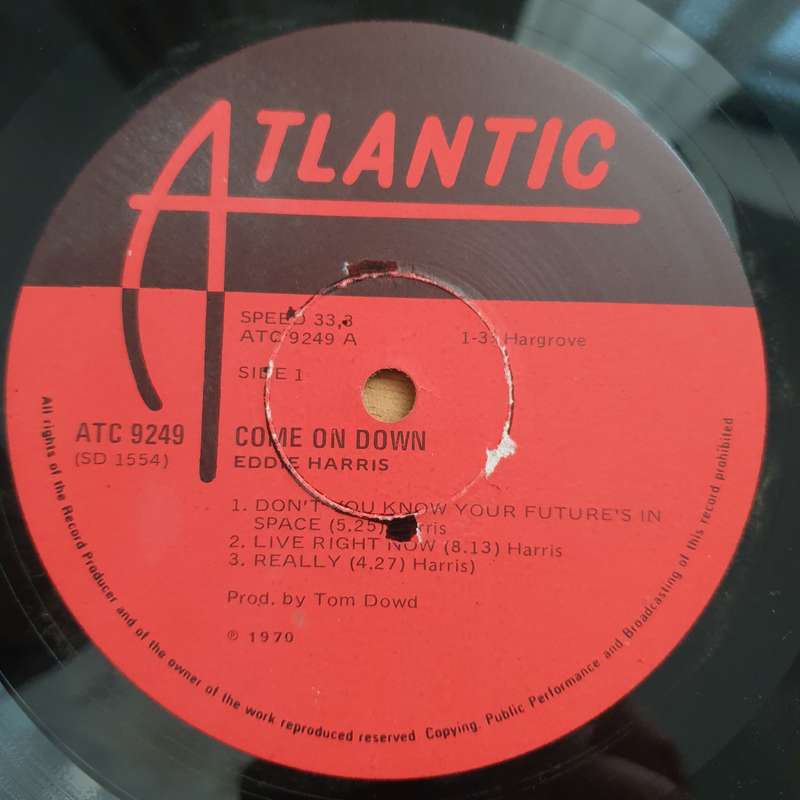 Eddie Harris  Come On Down! - Vinyl LP Record - Very-Good+ Quality (VG+) (verygoodplus)
