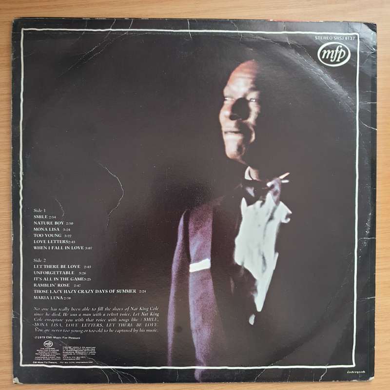 Nat King Cole  Unforgettable, Smile, Ramblin' Rose - Vinyl LP Record - Very-Good+ Quality (VG+...