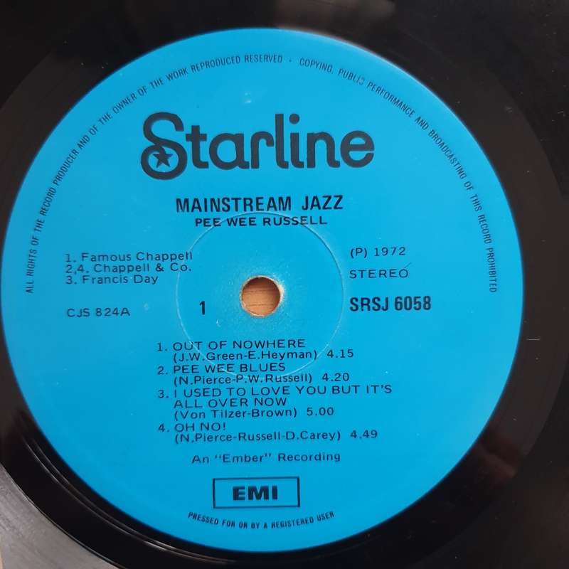 Pee Wee Russell  Mainstream Jazz - Vinyl LP Record - Very-Good Quality (VG) (verry)