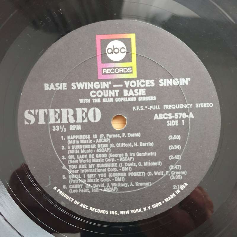 Count Basie With The Alan Copeland Singers  Basie Swingin' Voices Singin' - Vinyl LP Record - ...