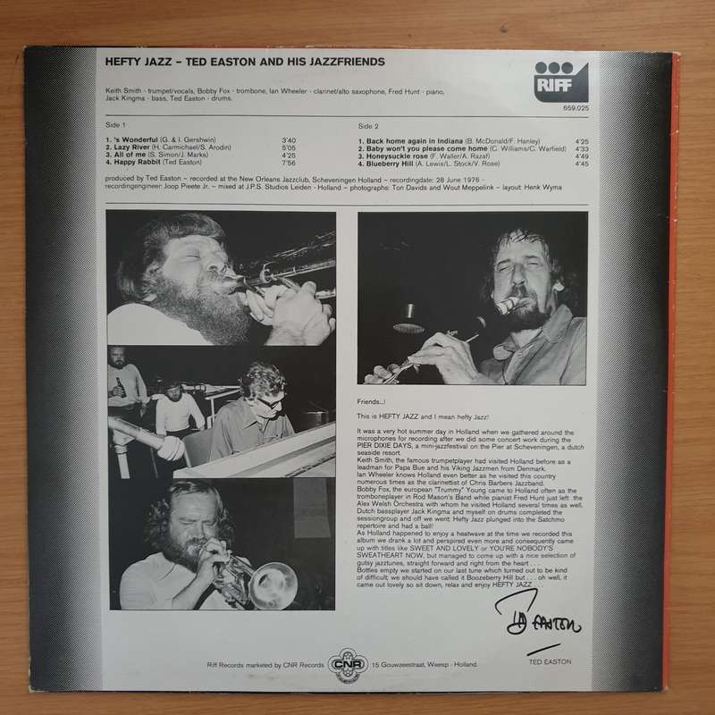 Ted Easton And His Jazzfriends  Riff Records Presents: Hefty Jazz - Vinyl LP Record - Very-Goo...