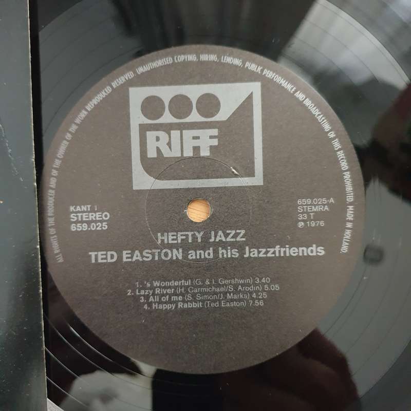 Ted Easton And His Jazzfriends  Riff Records Presents: Hefty Jazz - Vinyl LP Record - Very-Goo...