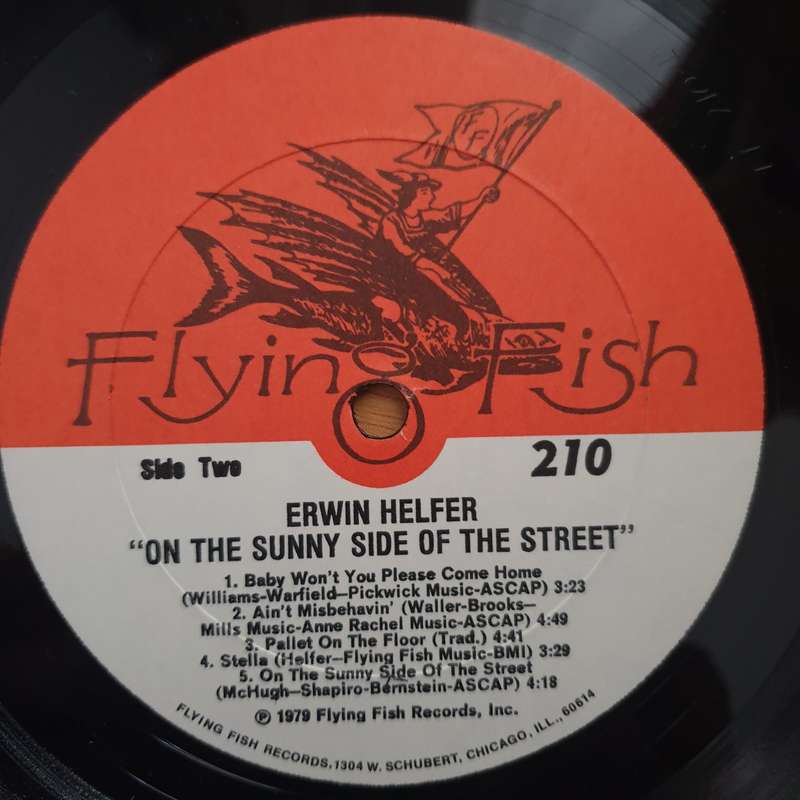 Erwin Helfer & Friends  On The Sunny Side Of The Street - Vinyl LP Record - Very-Good+ Quality...