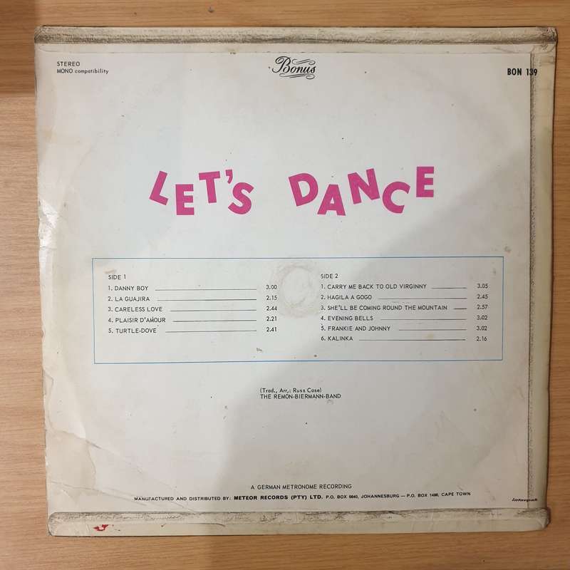 Die Rémon-Biermann-Band  Let's Dance - Vinyl LP Record - Very-Good+ Quality (VG+) (verygoodplus)