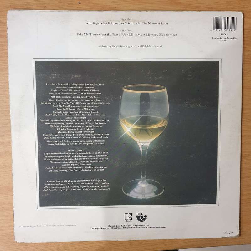 Grover Washington, Jr.  Winelight (with Bill Withers) - Vinyl LP Record - Very-Good+ Quality (...
