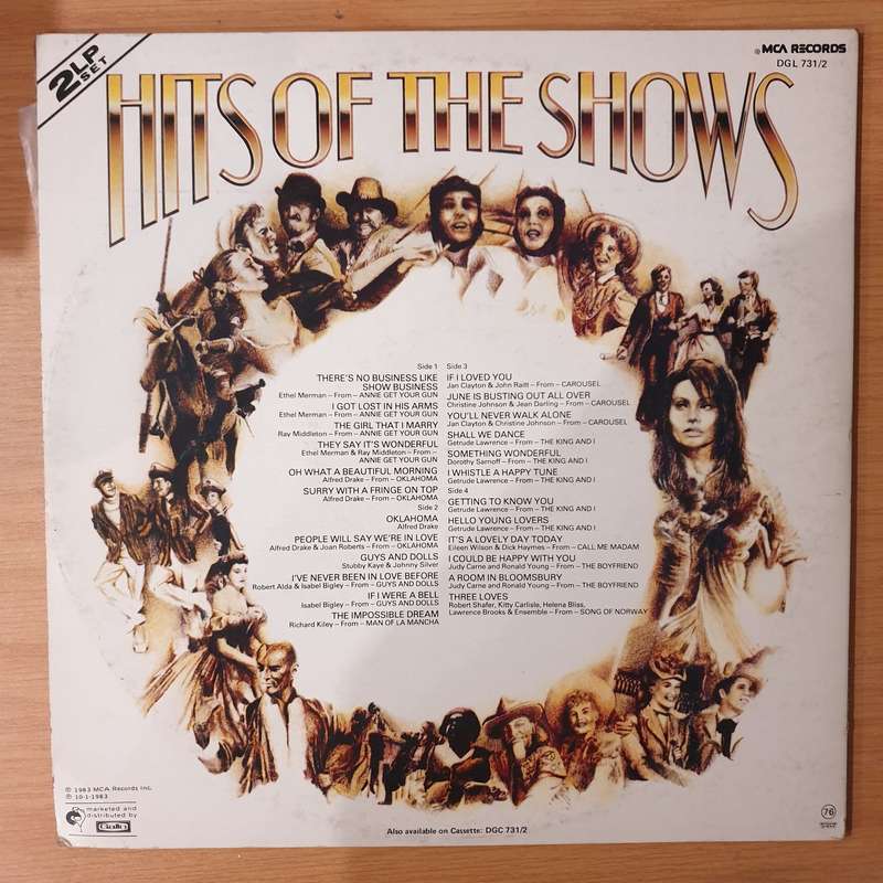 Hits of the Shows - Double Vinyl LP Record - Very-Good+ Quality (VG+) (verygoodplus)