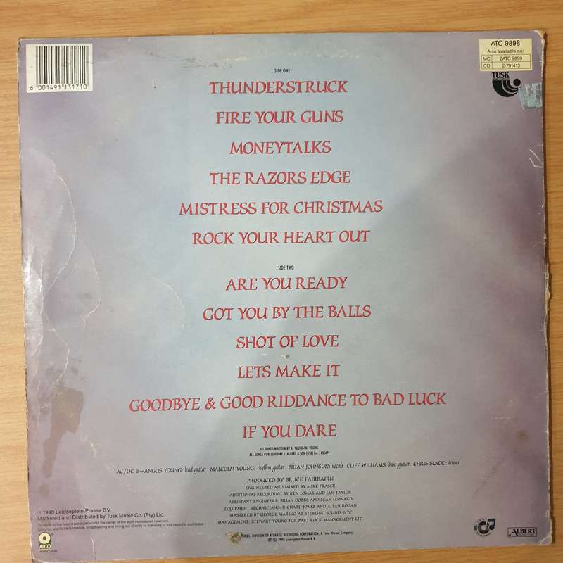 AC/DC  The Razors Edge - Vinyl LP Record - Very-Good+ Quality (VG+) (verygoodplus)