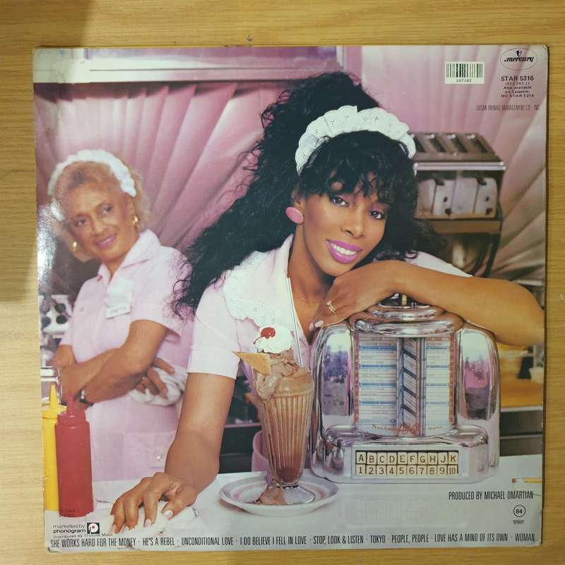 Donna Summer  She Works Hard For The Money - Vinyl LP Record - Very-Good+ Quality (VG+) (ve...