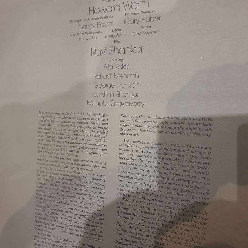 Ravi Shankar  Raga (Original Soundtrack Album) - Vinyl LP Record - Very-Good+ Quality (VG+) (v...