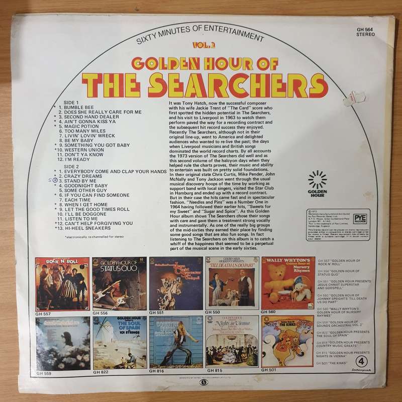 The Searchers  Golden Hour Of The Searchers Vol. 2 - Vinyl LP Record - Very-Good+ Quality (VG+...