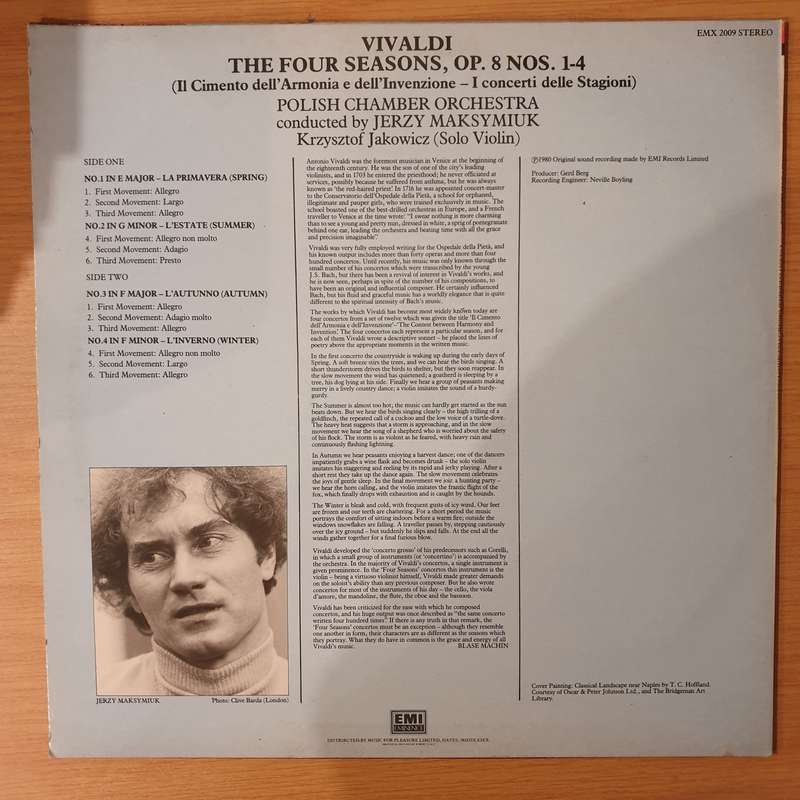 Vivaldi - The Four Seasons - Polish Chamber Orchestra, Jerzy Maksymiuk, Krzysztof Jakowicz - Viny...