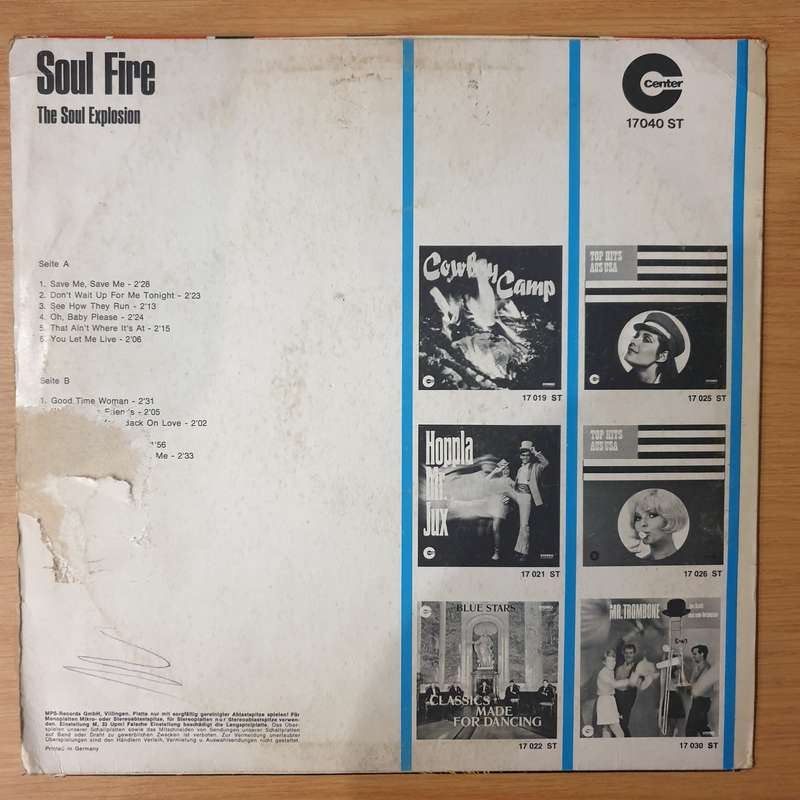 The Soul Explosion  Soul Fire - Vinyl LP Record - Very-Good+ Quality (VG+) (verygoodplus)