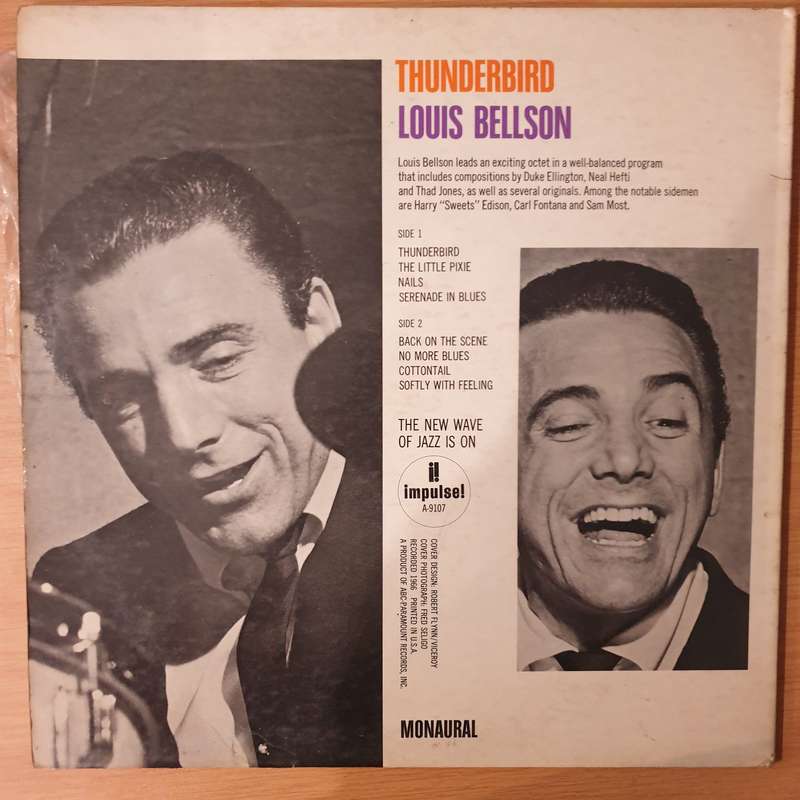 Louis Bellson  Thunderbird - Vinyl LP Record - Very-Good Quality (VG) (verry)