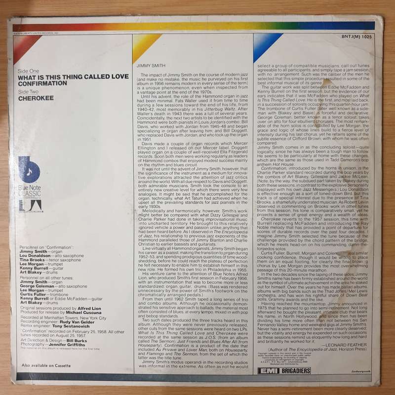 Jimmy Smith  Confirmation - Vinyl LP Record - Very-Good+ Quality (VG+) (verygoodplus)