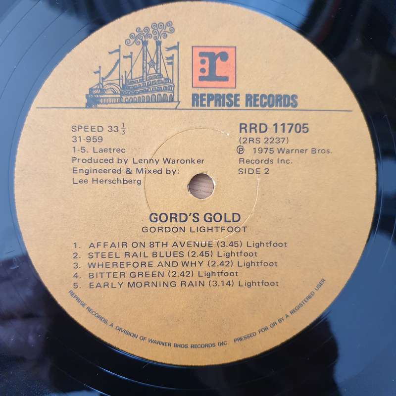 Gordon Lightfoot - Gord's Gold (US Pressing) - Vinyl LP Record - Very-Good+ Quality (VG+) (verygo...