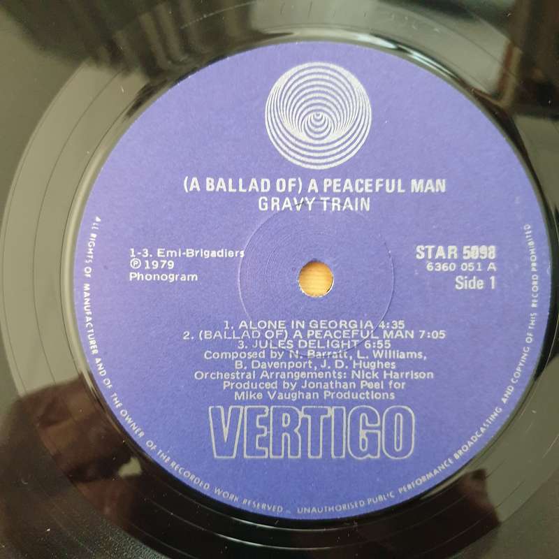 Gravy Train  (A Ballad Of) A Peaceful Man - Vinyl LP Record  (VG)