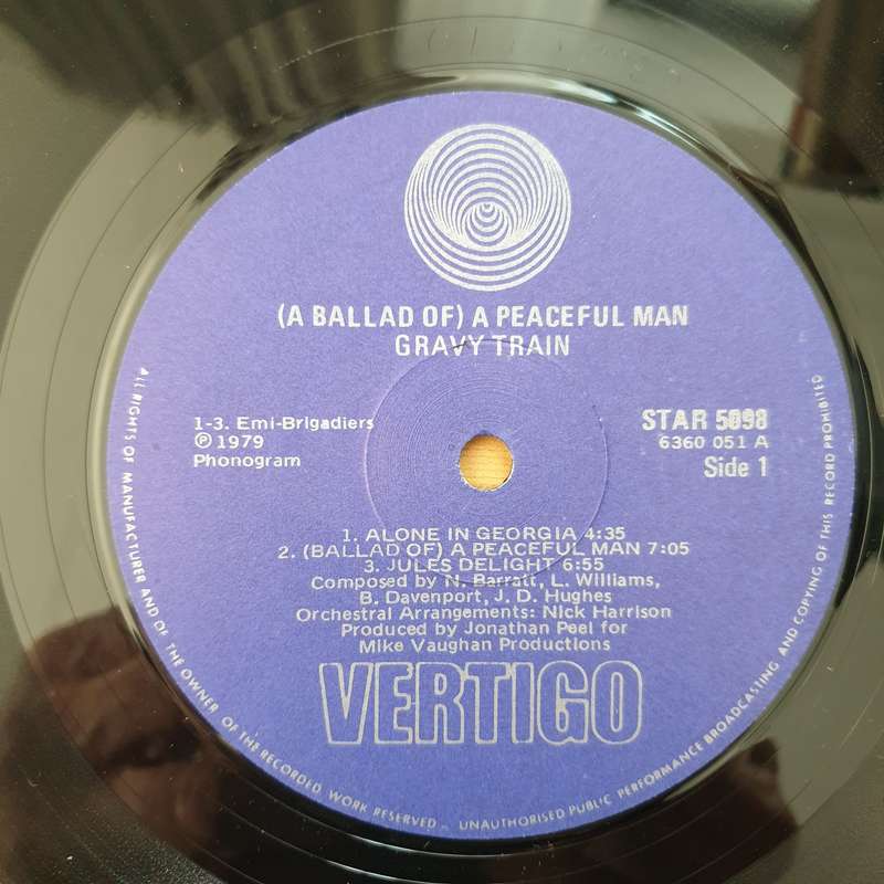 Gravy Train  (A Ballad Of) A Peaceful Man - Vinyl LP Record  (VG)