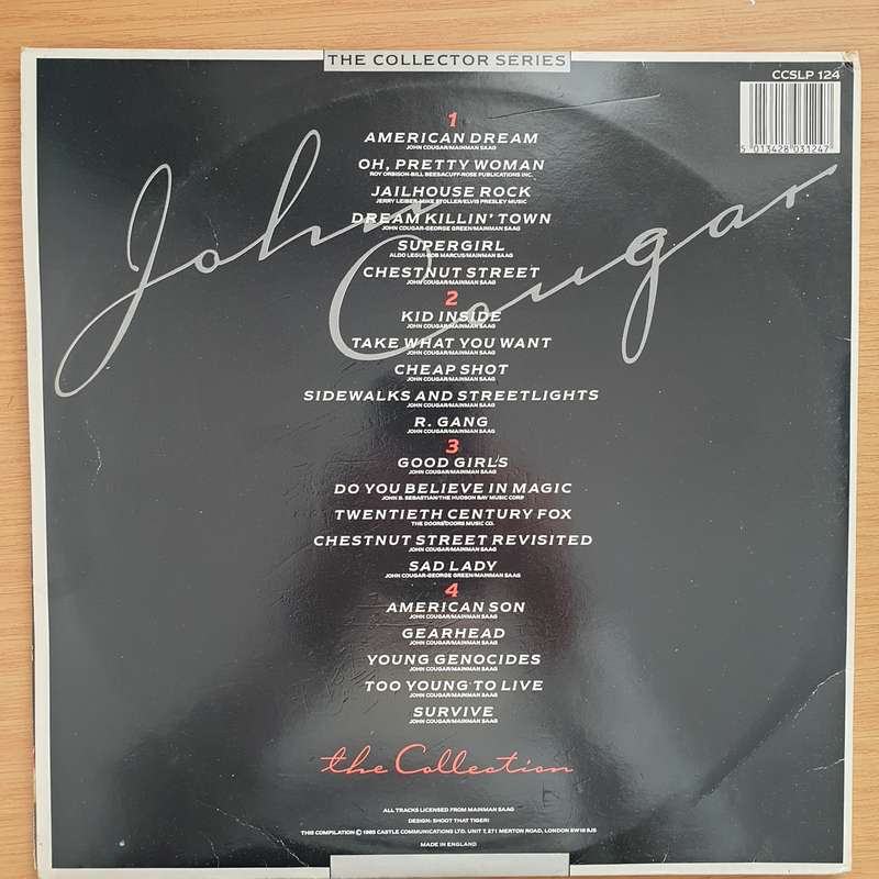 John Cougar  The Collection - Double Vinyl LP Record - Very-Good+ Quality (VG+)