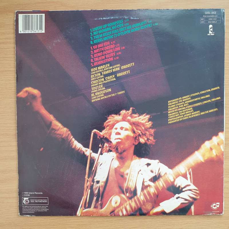 Bob Marley & The Wailers  Natty Dread (GSL343) - Vinyl LP Record - Very-Good+ Quality (VG+) (D)