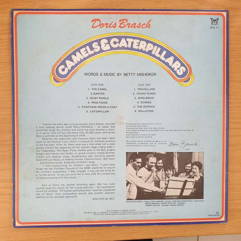 Doris Brasch - Camels & Caterpillars - Vinyl LP Record - Very-Good+ Quality (VG+) (verygoodplus)